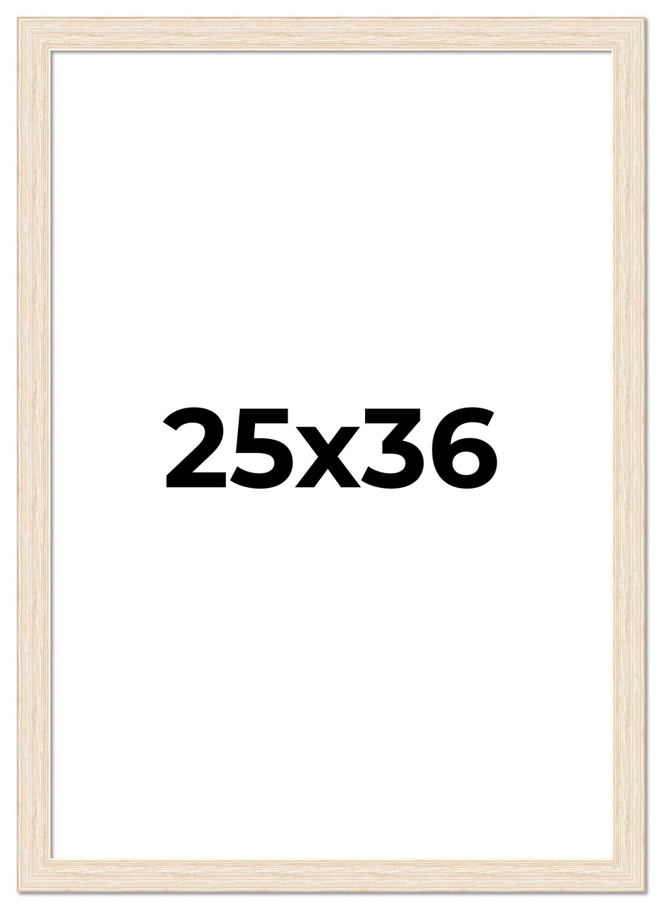 25x36 Wide Barnwood Picture Frame with UV-Resistant Acrylic & Acid Free Backing, Available in 6 Paint Finishes - Grey, Brown, White, and Black